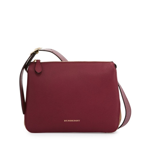 BURBERRY
Burgundy Grained Leather Helmsley Bag - Picture 2 of 7